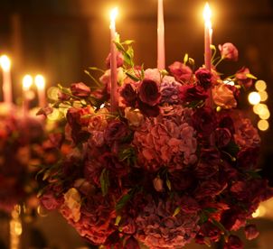 Romantic Wedding Atmosphere with flowers