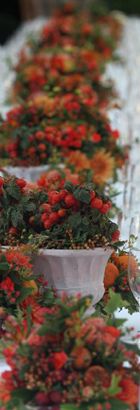 Country Wedding Atmosphere with flowers
