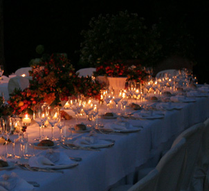 Country Wedding Atmosphere with flowers