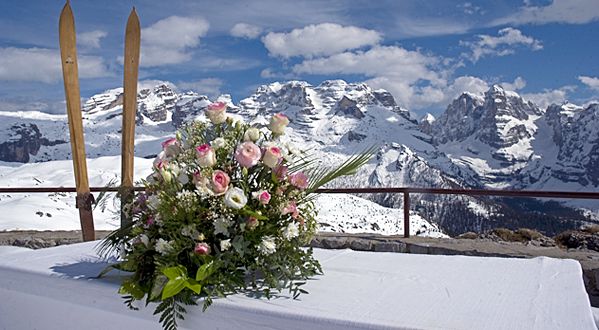Unusual wedding settings Chalet by Dolomites Italy Mountain