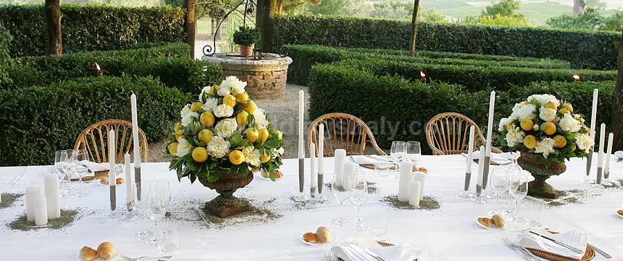 Wedding Dinner in the Garden Wedding Dinner in the Garden