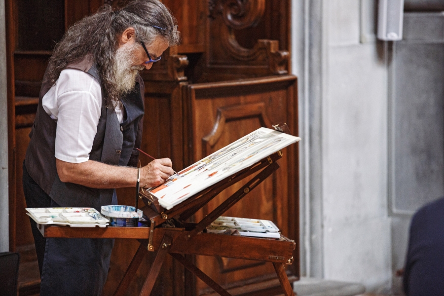 Villa Cora and Church at city center of Florence