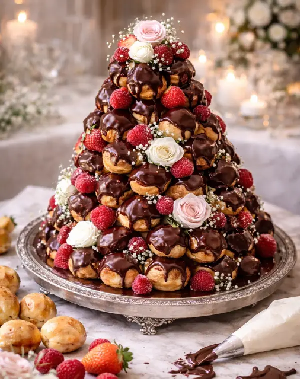 Wedding cake Profiterole Tower