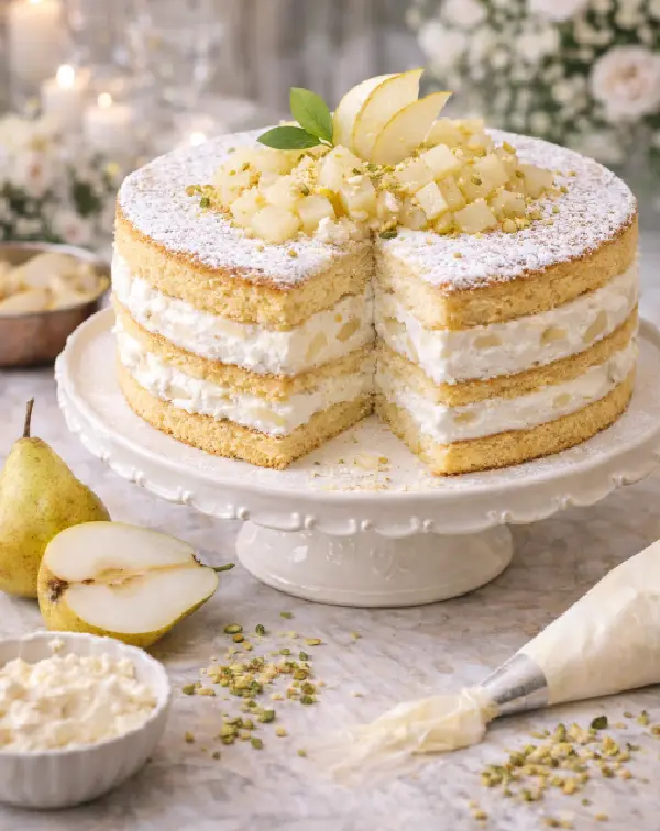 Wedding cake Ricotta and Pear Cake