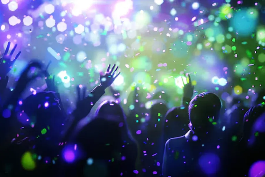 Late night wedding castle in Tuscany