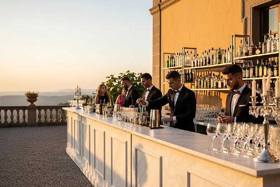 Open bar catering for international weddings in Italy by P and J EVENTS