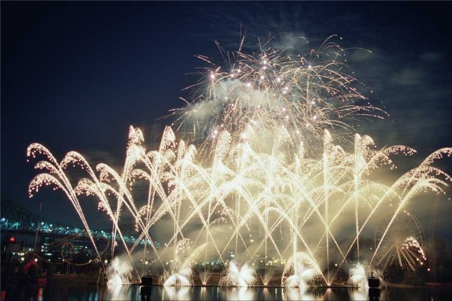 City and Town Fireworks in Italy.Rome, Florence,Venice