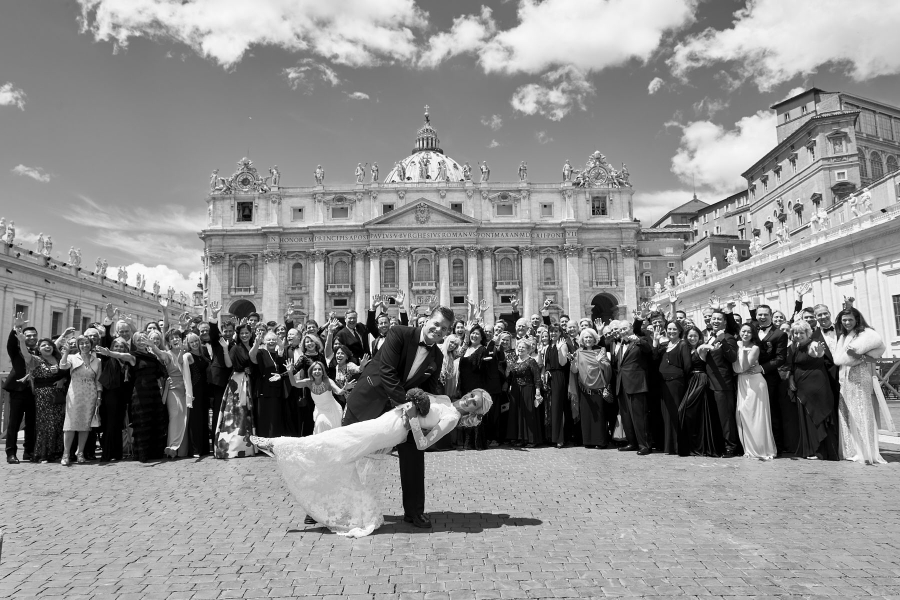 April and Billy Wedding in Rome at Basilica of San Peter