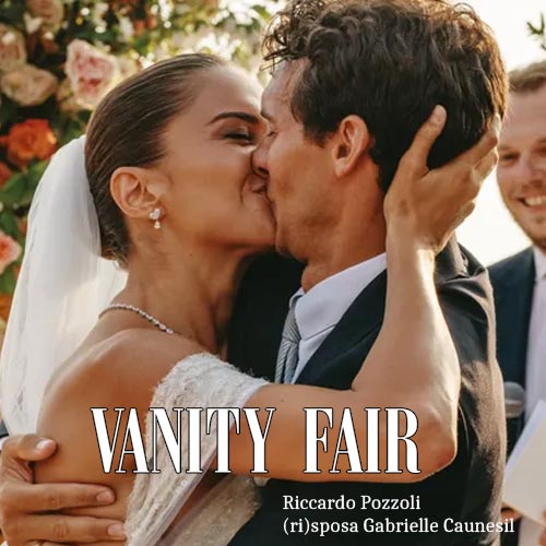 Gabrielle Caunesil sposa Riccardo Pozzoli nel Castello di Segalari